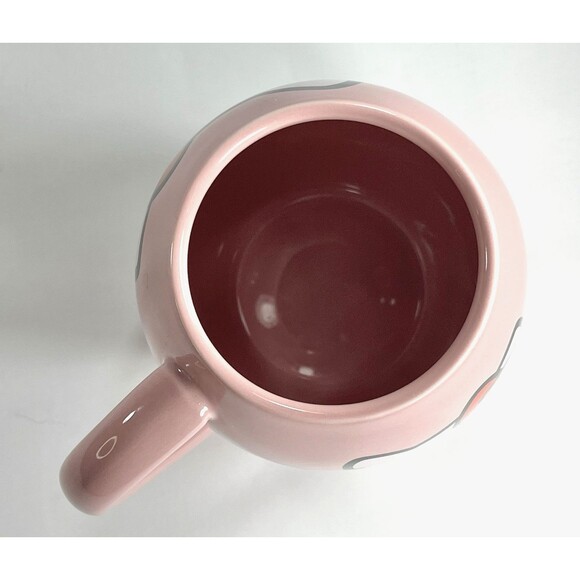Hello Kitty Pink Oval Ceramic Mug 18 oz Vandor Double Sided 2011 Sanrio Kawaii - Picture 8 of 9